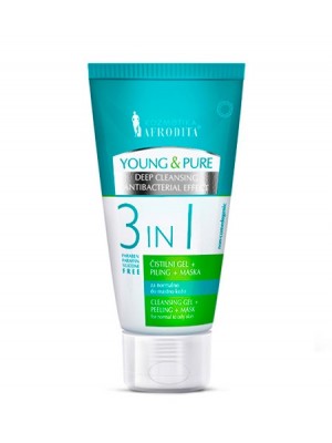 YOUNG & PURE Gel za čišćenje + piling + maska 3 u 1