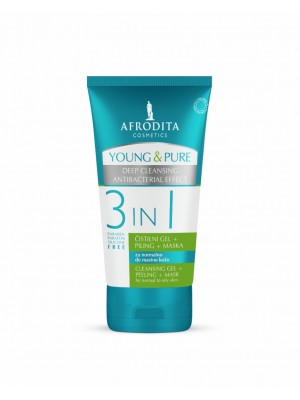 YOUNG & PURE Gel za čišćenje + piling + maska 3 u 1 YOUNG & PURE Gel za čišćenje + piling + maska 3 u 1