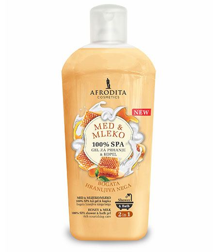 100% SPA shower + bath gel HONEY & MILK