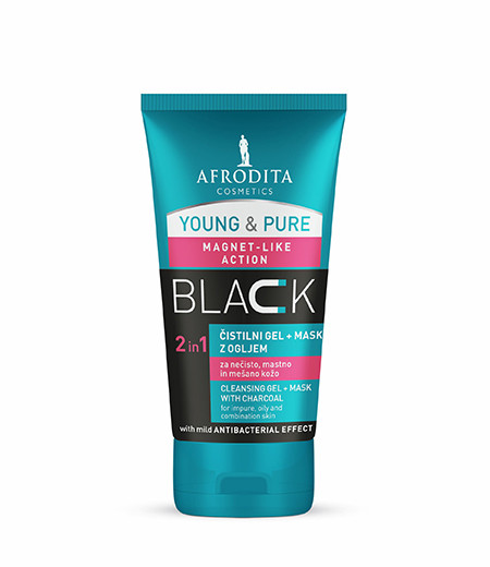 YOUNG & PURE BLACK CLEANSER Cleansing Gel + Charcoal Mask