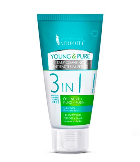 Young & Pure CLEANSING GEL + PEEL + MASK 3 IN 1