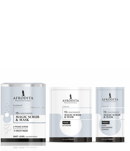 MAGIC SCRUB & SHOT MASK with 15% niacinamide