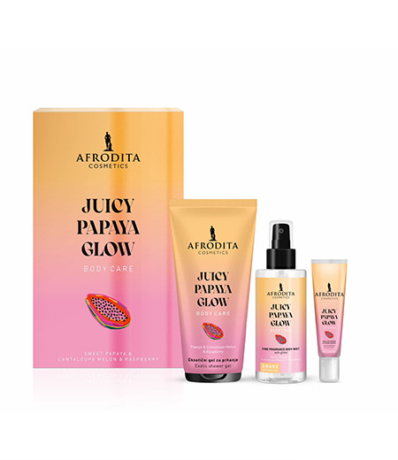 JUICY PAPAYA GLOW  Papaya & Cantaloupe Melon & Raspberry JUICY PAPAYA GLOW  Papaya & Cantaloupe Melon & Raspberry