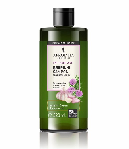 Krepilni šampon proti izpadanju s česnom