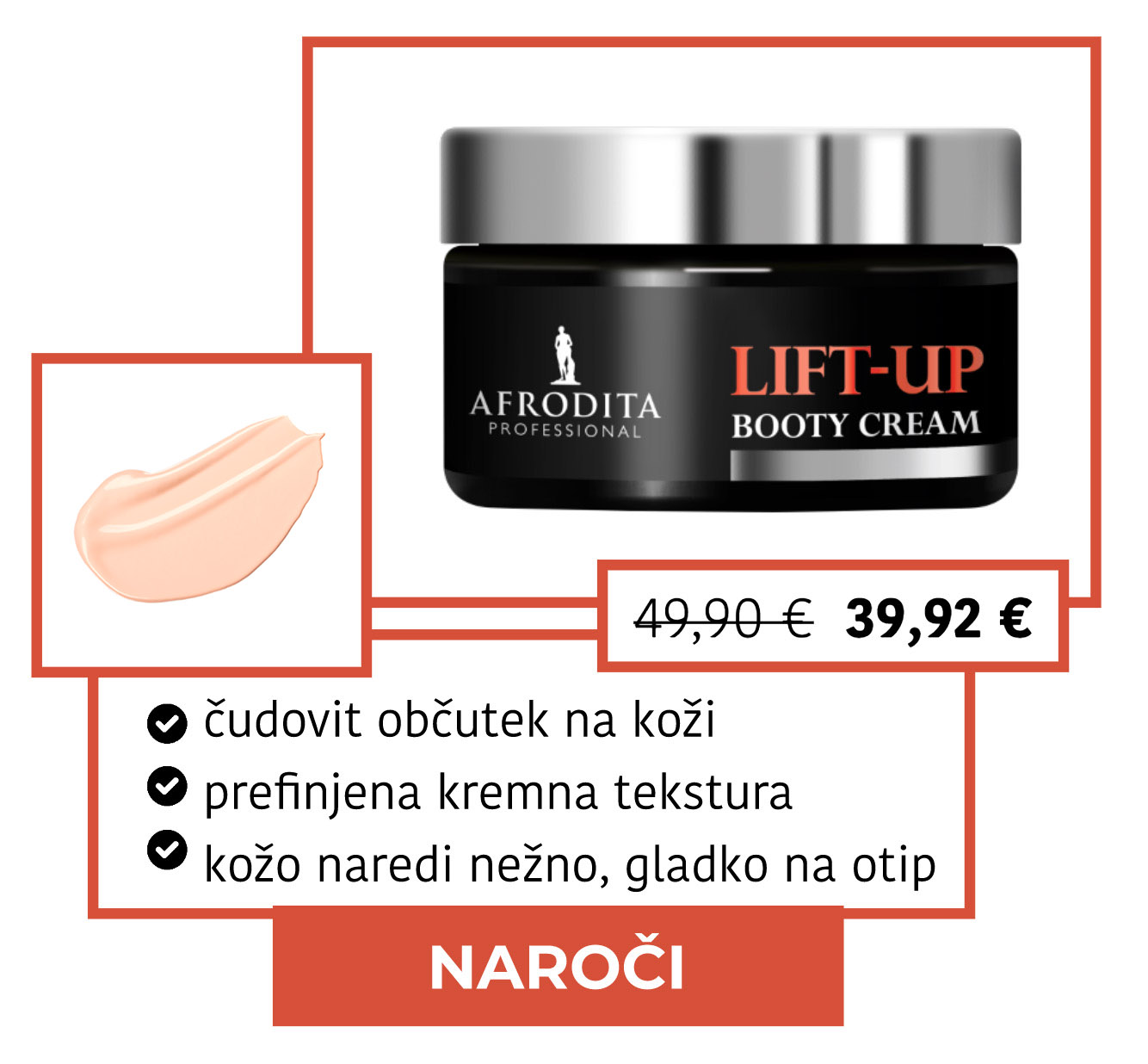 Živijo, čvrsta koža! slika LIFT-UP booty cream